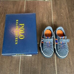 Ralph Lauren Gray Sneakers Lightweight Canvas Low-Top